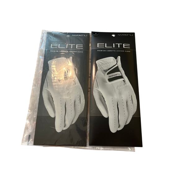 Maxfli Elite Cabretta Leather Golf Glove Mens Medium Left Hand New Premium Soft - Picture 1 of 3